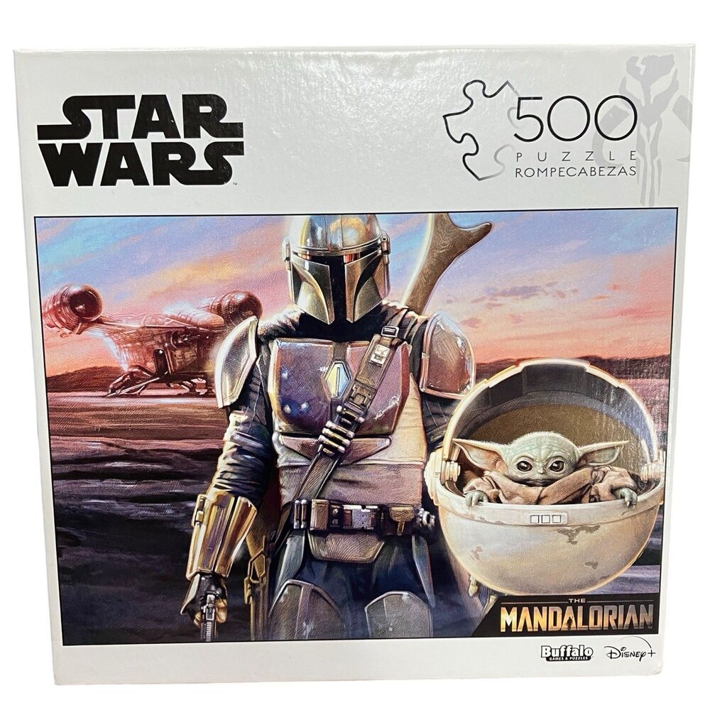 Jigsaw Puzzle Disney Star‎ Wars Mandalorian Grogu Yoda 500 Piece Buffalo Games
